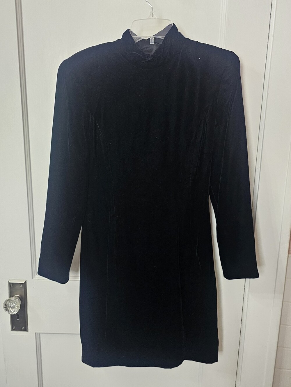 Vintage Nipon Botique From Mock Neck Velvet Dress With Open Back, From Bergdorf
